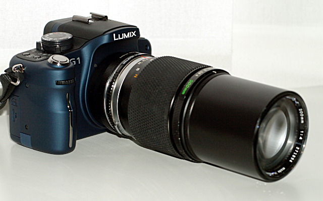 Lumix G1 con Zuiko 200 mm